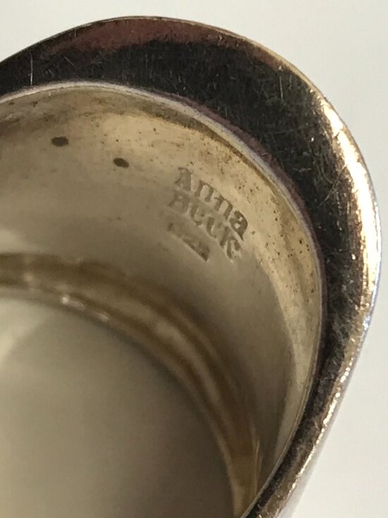 Anna Beck Classic Saddle RIng Womens 9 Two Tone 18K Gold .925 Sterling Silver - Picture 9 of 15